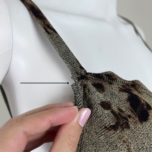 Miss Love Size M Green Tie Dye Pullover Scallop Party Bodycon Mini Dress FLAWED - Picture 12 of 14